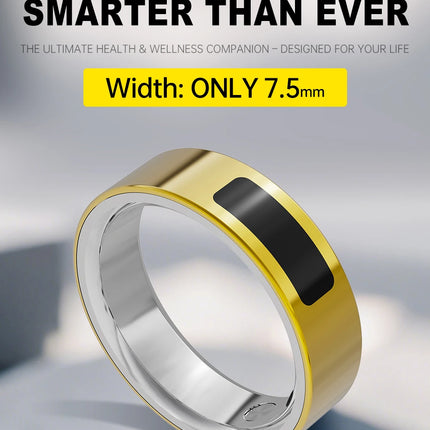 Qino K21 Smart Ring Health Monitor with Smart Touch Information vibration alert 5ATM Waterproof Skin Temperature Measurement
