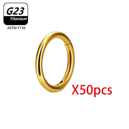 1/10 /50Pcs G23 Titanium Nose Ring Hoop Earring For Women Piercing Jewelry Lip Ear Ring Hoop Mixed Color Body Clips Hing
