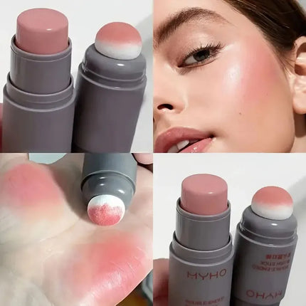-Blush Stick Double-ended Expansive Color Natural Long Lasting Matte Makeup Monochrome Creamy Rouge Blush Stick