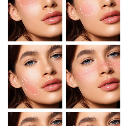 1pc Face Blush Cream Stick Korean Makeup Cosmetic Waterproof Long Lasting Lipstick Red Matte Blush Stick  Makeup Cream Blush