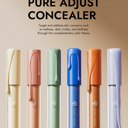 YOUNG VISION 6 Colors Hydrating Fresh Concealer Brightens Skin Tone and Covers Blemishes and Dark Eye Circles Concealer