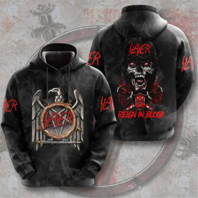 SLAYER ROCK Hoodies Men's 3D Printing Hoodie Men Women Sweatshirt Casual Oversized Man Clothing Streetwear Fashion Hoodies