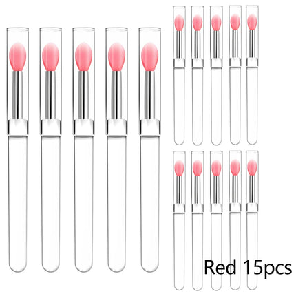 3/15PCS Reusable Lip Brush Silicone Lip Mask Applicator Transparent Lipstick Tool For Lip Gloss Eyeshadow Brushes Makeup Tools