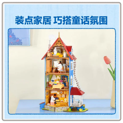 Original Rolife Moomin House Attic DIY Handmade House Kawaii Miniature Model Desktop Assembly Decoration Toy Gift Festival Gift