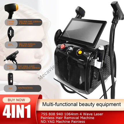 Soprano 4-in-1 Diode Laser Hair Removal Device Pico Laser Machine IPL Painless Hair Removal Device for  RF Tightening Skin