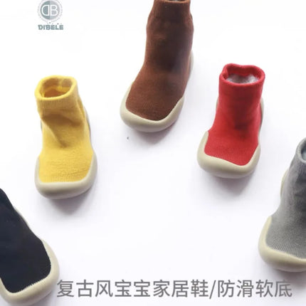Baby Walking Shoes Spring and Autumn Children's Solid Color Anti-Slip Children's Shoe Socks Floor Socks for Boys and Girls