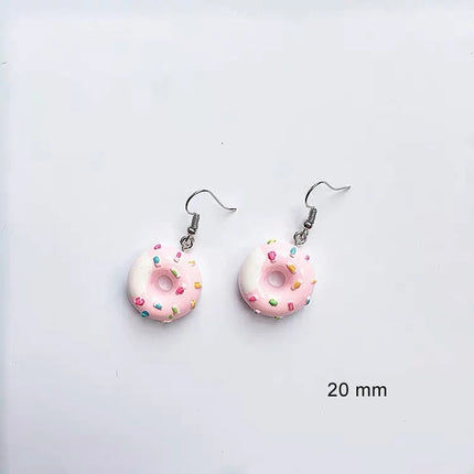 Cute Jewelry Bulk Wholesale Chocolate Strawberry Cake Popcorn Drink Coke Bottle Cap Miniature Food Resin Earrings for Women