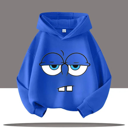 New Cute Cartoon SpongeBob SquarePants Autumn and Winter Fashion Cute Boys and Girls Daily Outing Warm Children's Hoodies
