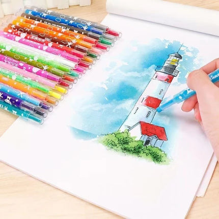 12/18/24/36 Colors Crayons Stacking Buildable Crayons Colorful Crayons Party Favors DIY Rainbow Pencils Graffiti Oil Stick