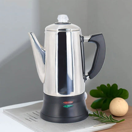 110V/220V American Percolation Electric Coffee Pot Stainless Steel Large Capacity Kettle Auto Power Off Electric Kettle 1.8L