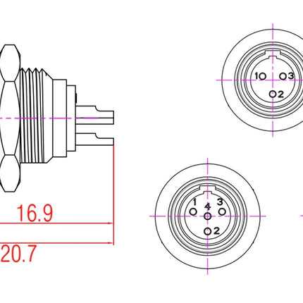 Tiny XLR Cable Connector Male Female 3 4 5 Pin Mini XLR Plug/ Male Socket RT5MP  Wireless Bodypack Headphone Microphone Jack