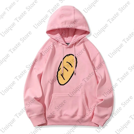 Kasane Teto Same Print Hoodies Fashion Cute Cartoon Bread Print Hoodie Pullovers Women Men High Quality Autumn Loose Sweatshirt