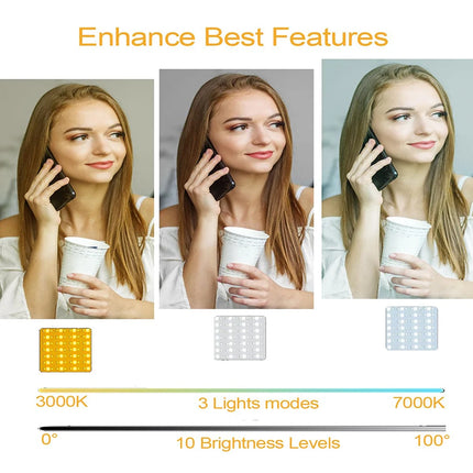Portable LED Selfie Fill Light for iPhone Samsung iPad Cell Phone Laptop Clip Ring Flash Fill Lamp Photo Video Photography Lamp