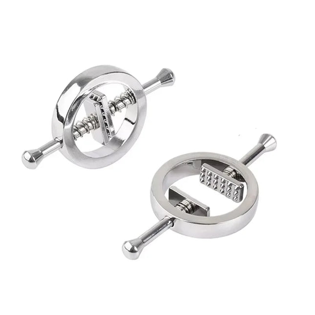 Stainless Steel Nipple Clamps Stimulator Clips Nipple Breast Clamps Spring Pull Slave Bondage Flirting Women Sex Toy For Female