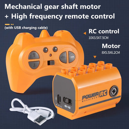 Power Function RC Motor For Big Size Building Blocks 9656 Rechargeable Technical Gear Motors DIY Bricks Toys For Christmas Gift