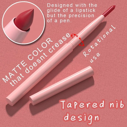 6pcs Lip Liner Pen Set Long-Lasting, Waterproof Sweatproof, Easy Coloring Non-fading Color Rendering Lip Gloss Set Beauty Makeup