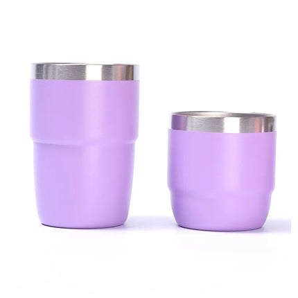 Stainless Steel Small Coffee Vacuum Flask 6/8oz Portable Thermos Water Bottle Car Travel Mug with Lid