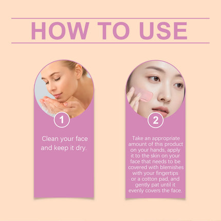 Pink Color Changing Foundation Cream Concealer Makeup Moisturizing Lightweight Cover Skin Imperfections Natural Look zephoco