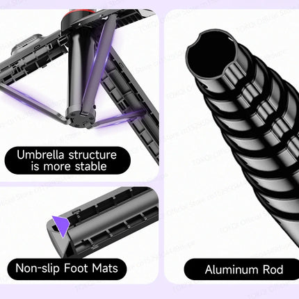 C22 AI Face Tracking Handheld Gimbal Stabiliser 360° Rotation Shoot Selfie Stick Tripod for Mobile Phone, 1/4'' Screw for Camera