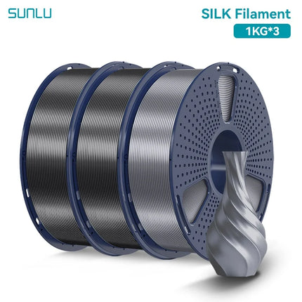 SUNLU 3KG 3D Printer Shiny Silk PLA Filament 1.75mm 1000g 3D Printer Neatly Wound 3D Filament for 3D Printer& 3D Pen