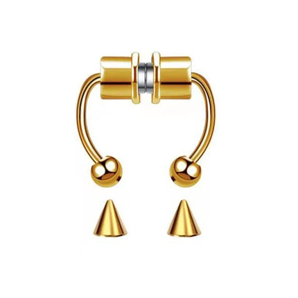 Stainless Steel Fake Piercing Nose Ring Hoop Septum Non Piercing Nose Clip Rock HipHoop Magnet Fashion Punk Women Nose Hoop Ring