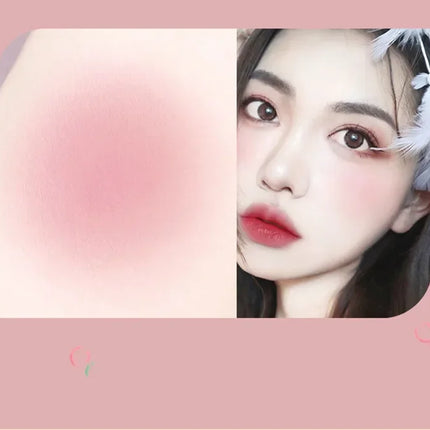 4 Square Grid Face Blusher Vibrant Orange Makeup Blush Palette Cheek Contour Blush Powder Matte Blusher Korean Makeup Tint Blush