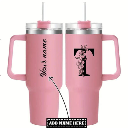 Personalized 40oz Tumbler with Name Custom Mother's Day Gifts Tumbler Metal Stainless Steel Vacuum Thermal Coffee Tea Mug