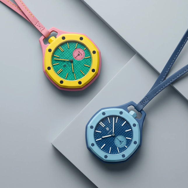 Fashion Royal Style Candy Color Decorative AR Carsikie Pendant Hanging Quartz Watch Men Collaboration Pocket Wristwatch Clock