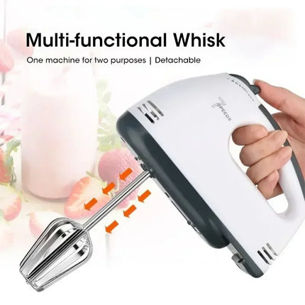 Handheld Electric Egg Beater, Multifunctional Kitchen Mixer for Cream & Dough, Automatic Home Cooking Egg White Whisk