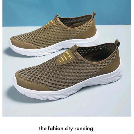 YRZL Lightweight Men Casual Shoes Breathable Slip on Male Casual Sneakers Anti-slip Men's Flats Outdoor Walking Shoes Size 39-46