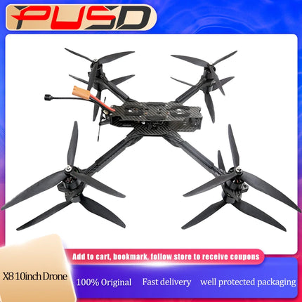 10inch X8 Long Range FPV Racing Drone With 5.8G high-definition image transmission,Long Endurance 5-7kg Heavy Load Quadcopter
