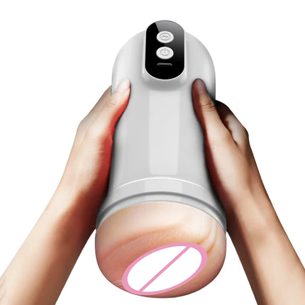 Male Masturbation Cup Artificial Vagina Pocket Pussy Automatic Vibrating Blowjob Oral Masturbator Onahole Adult Sex Toys 18+