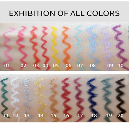 Matte Colorful Eye Liner Pen Cream 20 Colors Eyeliner Gel Pencils Option Easy To Wear Make Up Cosmetics White Yellow Blue Purple