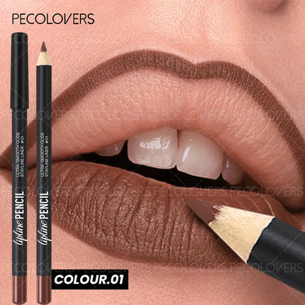 1 Pcs Matte Lip Liner & Lipstick Pencil, Waterproof Long-lasting Lip Liner Pen, Define Lip Lines, Smooth To Slide, Daily Makeup