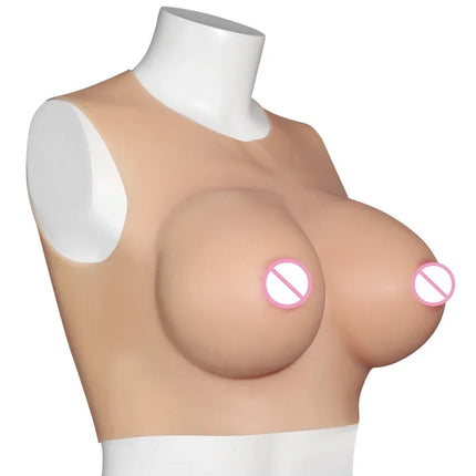 Silicone Bodysuit Artificial Breastplate Sexy Female Tits Fake Boobs Shemale Chest Crossdressing Cosplay Sex Toys For Women Men