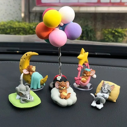 Cartoon Tom and Jerry Sleep Car Ornaments Car Decoration Car Interior Accessories Automotive Interior blind box Decorations