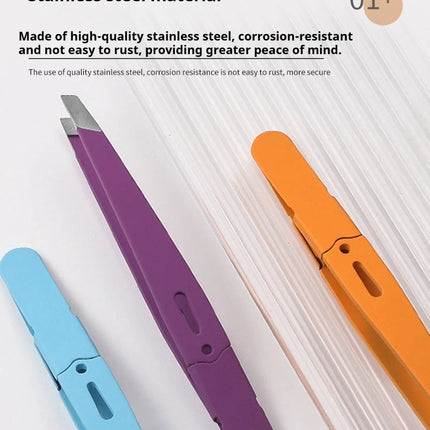 Expert Eyebrow Hair Removal Tweezer, High Precision Slant Tip Stainless Steel Tweezers for Men and Women