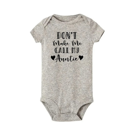 Don't Make Me Call My Crazy Uncle Funny Infant Rompers Fashion Baby Bodysuit Boys Girls Clothes Newborn Cute Toddler Jumpsuit