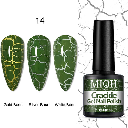 Crackle Nail Polish Gel, 7ML/0.24oz - Hypoallergenic, Acetone-Free, Blow-Dryable for Quick Cracking Effect