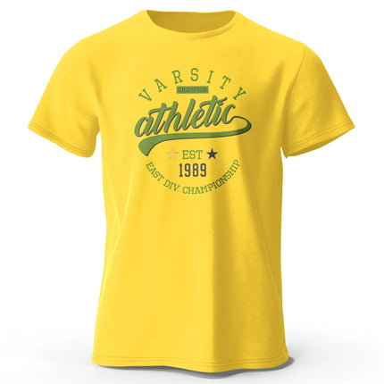 Men's Graphic Varsity T-Shirt 100% Cotton Short Sleeve Tops for Men and Women Vintage Tees