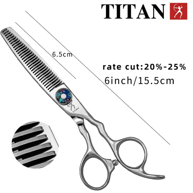 TITAN Professional Barber Scissors Hairdressing Cutting Thinning Shear Salon Hair Tool High-End Cut Scissors 6 Inch