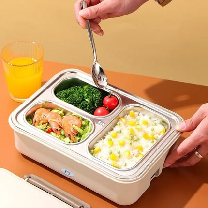 New Portable Electric  Household Car Insulated Lunch Box, Stainless Steel Lining Insulated Lunch Box for Office Work, Student