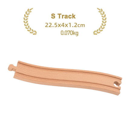 Kinds Of Wooden Track Accessories Beech Wood Railway Train Track Toys Fit for Biro All Brands Wooden Tracks Kids Education Toys
