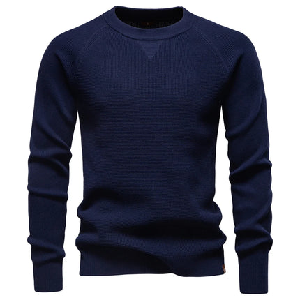 AIOPESON Raglan Sleeve Polo Shirt Men Henley Collar Solid Color Long Sleeve Heavyweight Cotton Business Casual Autumn Winter