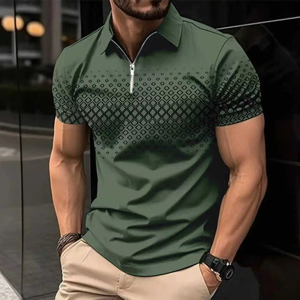 Large Size Men's Clothing Fashion Street Polos T-Shirts Summer Short Sleeve 3D Print Trend Male Simple POLO Tee Casual Tops