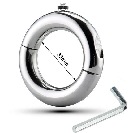 1Pc Heavy Metal Chastity Device Male Scrotum Testis Restraint Ball Stretcher Penis Rings Sex Toy for Men Gay Delay Ejaculation