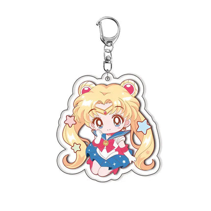 Sailor Moon Acrylic Keychain Usagi Tsukino Chibiusa Anime Cute Charm Pendant Cosplay Gift Collection Kawaii Accessory for Girls