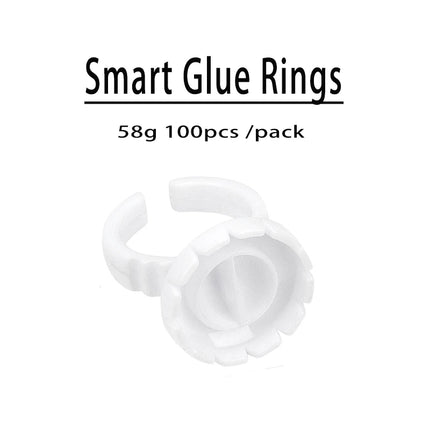 Wholesale 100Pcs Disposable Eyelash Glue Fan Cup Rings Holder Container Tattoo Pigment Eyelash Extension Tools Lash Supplies