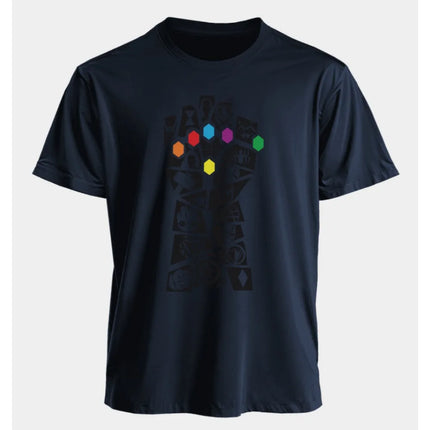 Marvel Men's and Women's T-shirts Spider Man Captain America Iron Man Summer American Spring and Autumn Short Sleeves