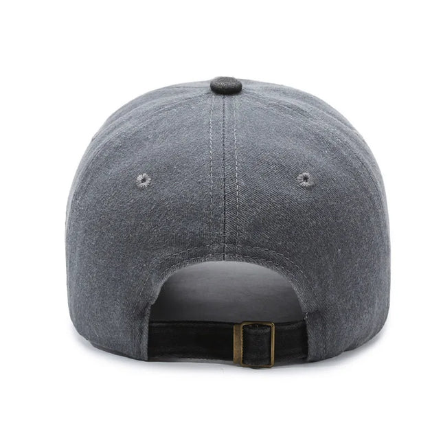 European and American Maple Leaf Retro Washed Cotton Baseball Cap for Men and Women, Spring Summer Outdoor Color-Block Duck Tongue Hat